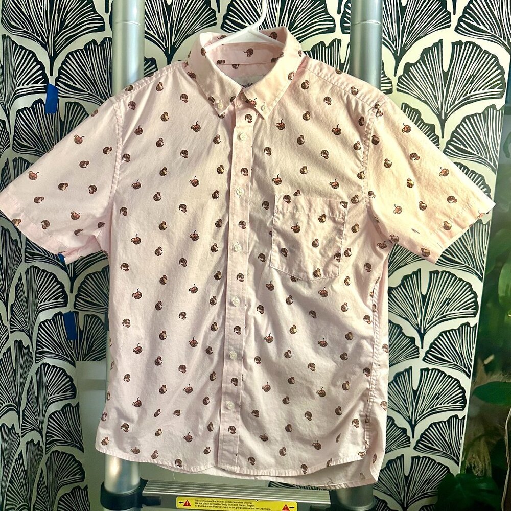 All cotton material Light Pink Funky Tropical Beach/Derby Events Shirt.